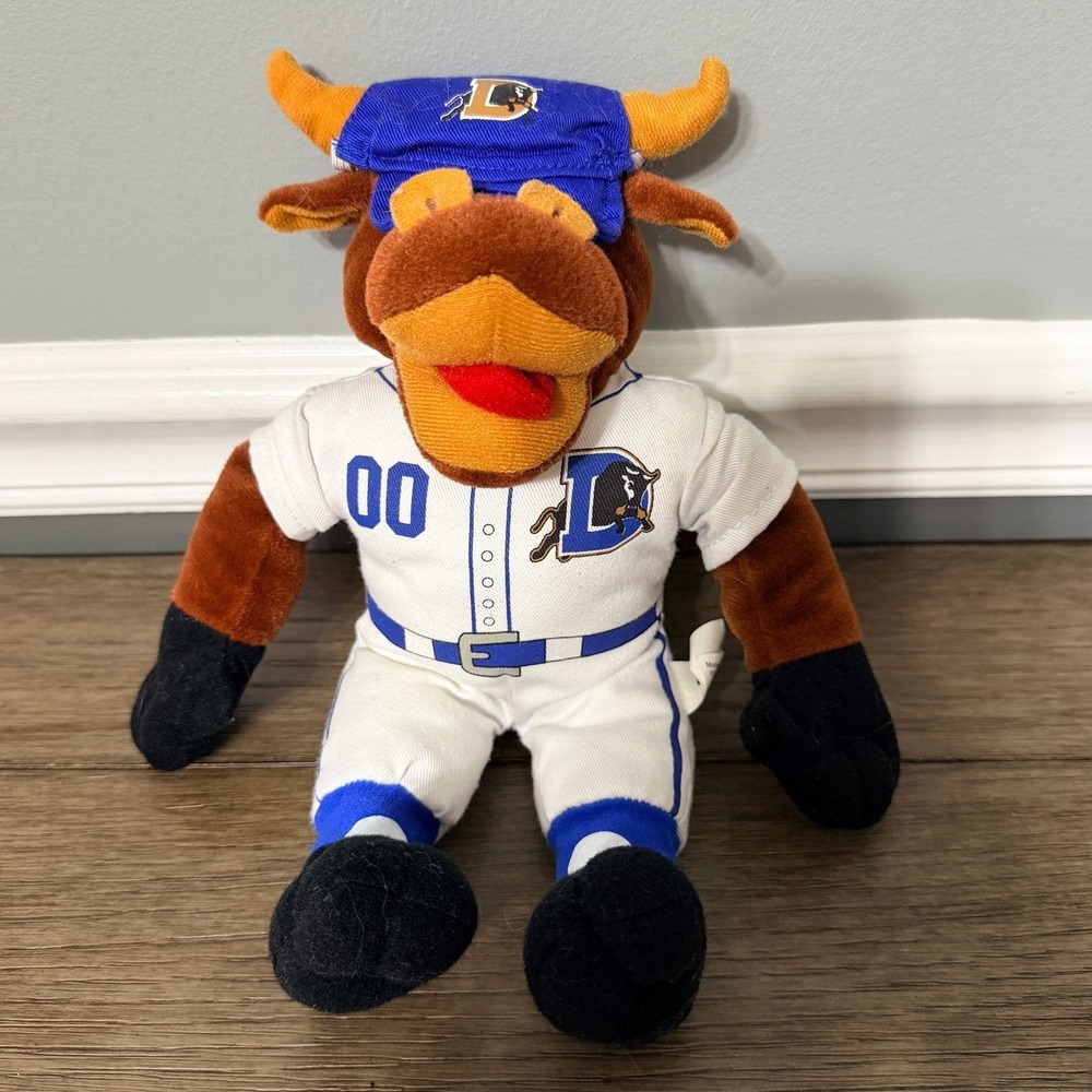 Wool E. Bull Durham Bulls MiLB Mascot Plush‎ Baseball Stuffed Animal 12" No. 00
